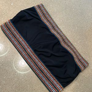 Black boho bandeau bikini top